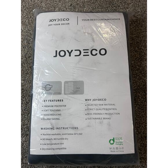 Elegant Blackout Curtains - Black - Picture 3 of 3